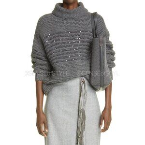Brunello Cucinelli Sweater top  Cashmere blend Pullover Jumper Sequin M